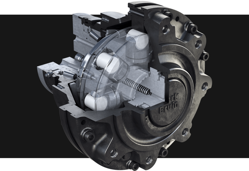Radial piston hydraulic motor by Black Bruin.